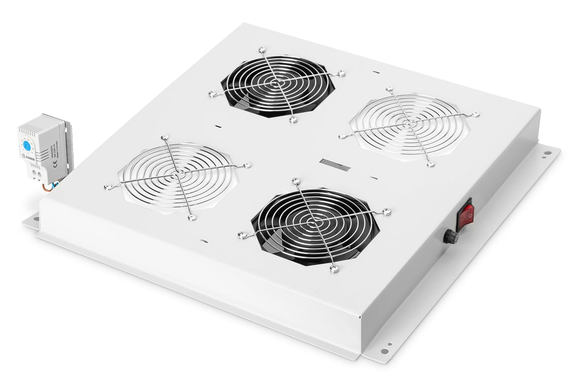 Digitus Tiroir pour ventilateur en rack - DN-19 FAN-2-N - 2 ventilateurs - Thermostat clair - 19 pouces