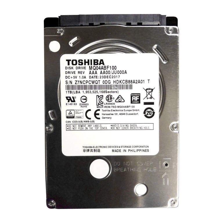 Mq04abf100 Toshiba 1000 Go 5400 TRMin SATA 7 mm Disque Dur 6 3 cm 128 MB 6 Gbit/ . - vue 4