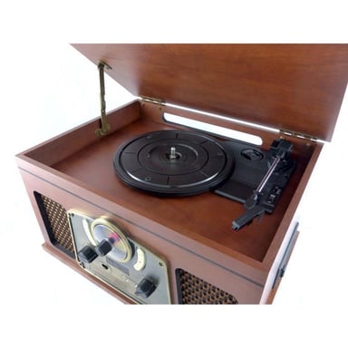 Sistema hi-fi retrò multifunzione in legno