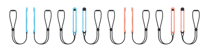 Coppia di cinturini Joy-Con 2 blu chiaro e rosso per Nintendo Switch 2