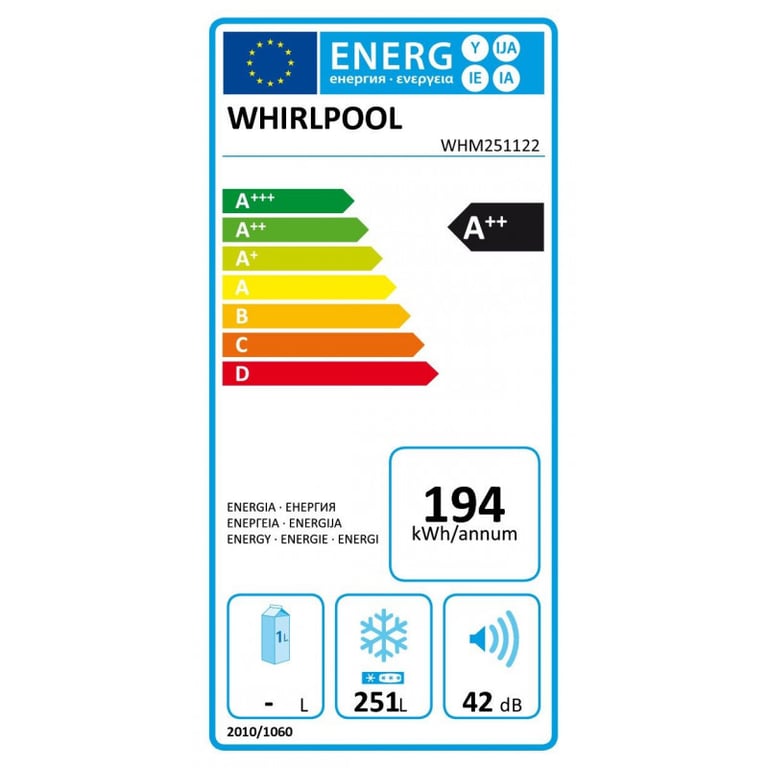 WHIRLPOOL congélateur bahut super isolé 251 litres WHM251122 - vue 7