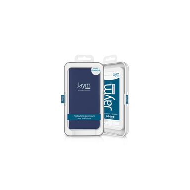 JAYM - Etui Folio Bleu pour Apple iPhone 12 Mini (5.4) – Fermeture Magnetique – Fonction cinéma Stand – Rangement cartes inclus