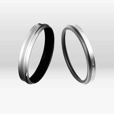 Kit di accessori FUJIFILM WR per X100V Silver - Filtro WR + anello AR-X100