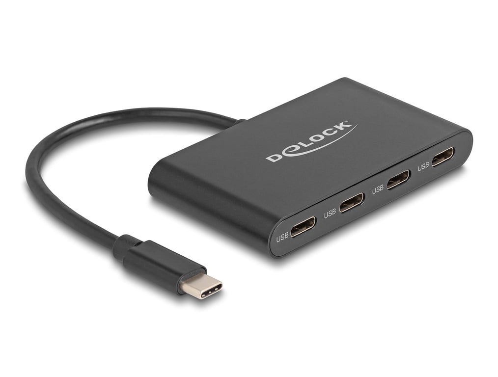 DeLOCK Hub USB 3.2 Gen 2 USB Type C avec 4 x USB Type C femelle – 10 Gbps Neuf