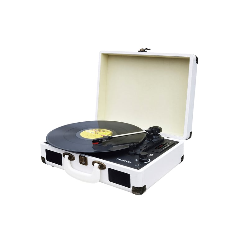 PRIXTON VC400 - Platine Vinyle Tourne-Disque Vintage, Lecteur de vinyles et  de Musique Via Bluetooth et USB, 2 Haut-parleurs intégrés, Design