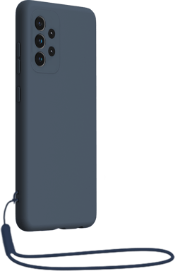 Coque pour Samsung Galaxy A53 5G Silicone Strap + Dragonne assortie Bleue Bigben