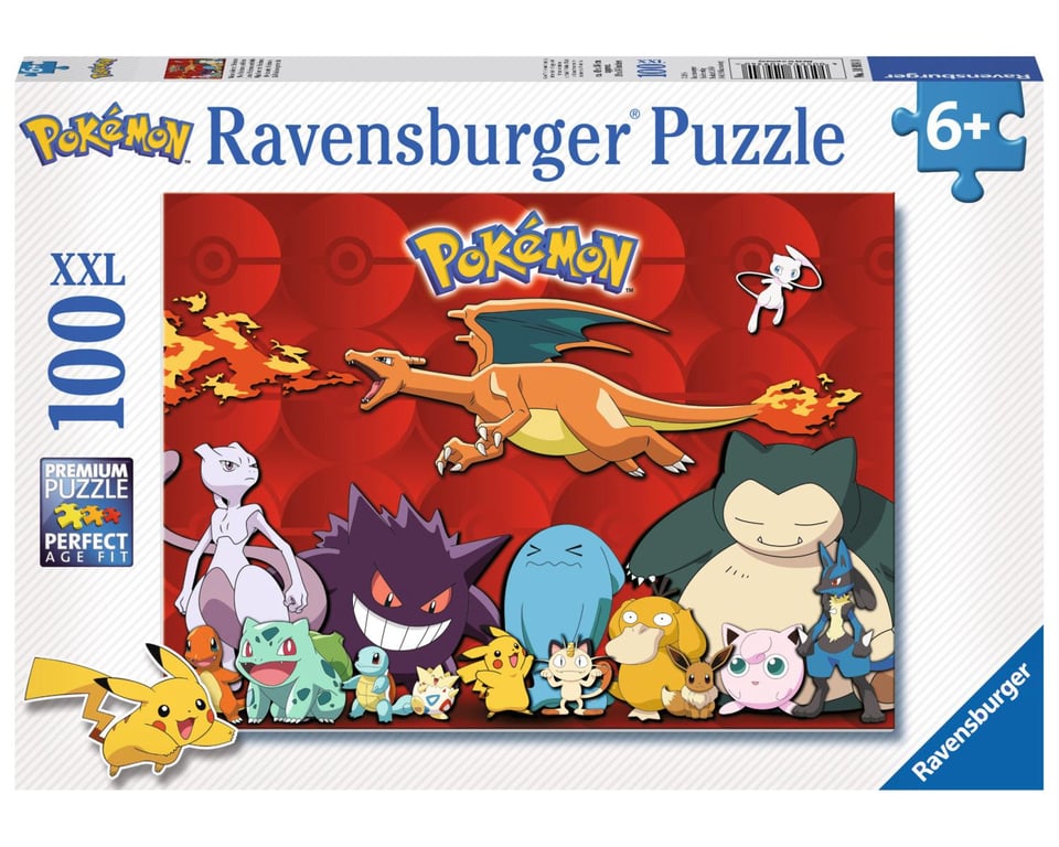 Puzzle 100 pieces XXL Pokémon préférés - Ravensburger - Paysage et nature - Rouge - 6 ans - Neuf