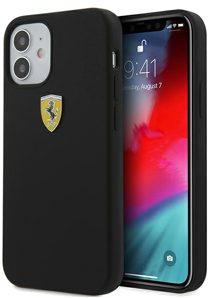 Ferrari étui pour iPhone 12 mini 5.4 noir On Track Silicone