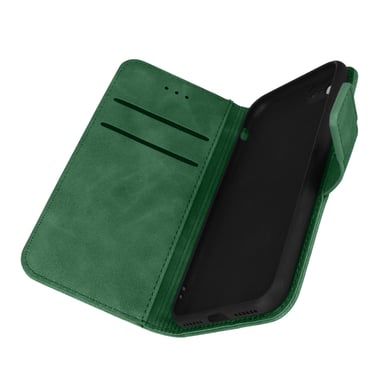 Funda iPhone SE 2020 / 8 / 7 Efecto Ante Tarjetero Soporte Vídeo, Forcell Verde