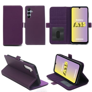 Samsung Galaxy A15 5G / A15 4G Etui / Housse pochette protection violet