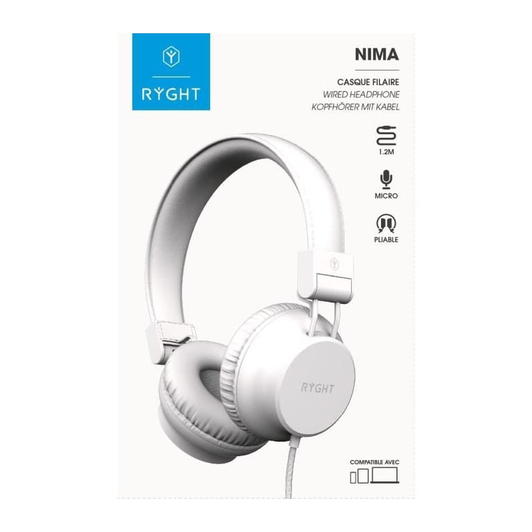 Casque Filaire RYGHT NIMA – Son Stéréo Clair, Câble 1.2m - vue 4