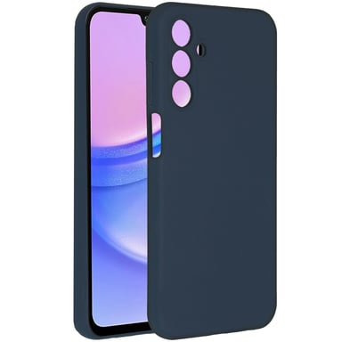 Accezz Coque Liquid Silicone pour Samsung Galaxy A15 (5G/4G) - Bleu foncé