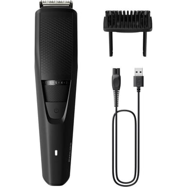 Cortabarbas Philips BEARDTRIMMER Serie 3000 BT3234/15, Corte Rápido y Preciso, Cuchillas Autoafilables, Negro