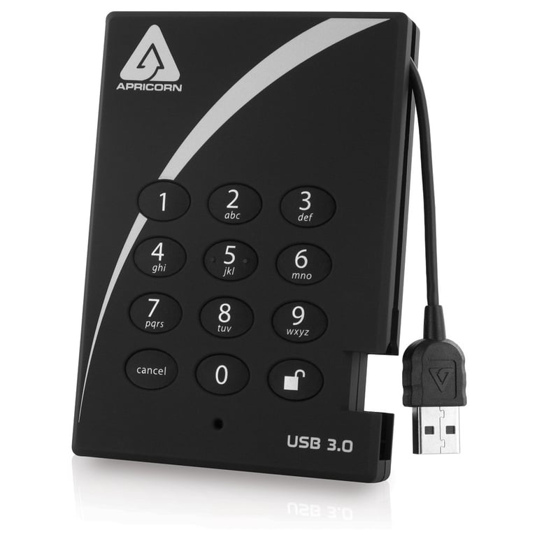 Apricorn Aegis Padlock 3.0 A25 3PL256 2000 Disque dur chiffré externe portable 2.5 USB 3.0 5400 toursmin mémoire tampon : 8 Mo FIPS 197 - vue 4