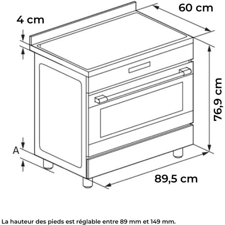 Cuisinière à induction CONTINENTAL EDISON CECPI9060IXD 5 foyers 90 cm - vue 4