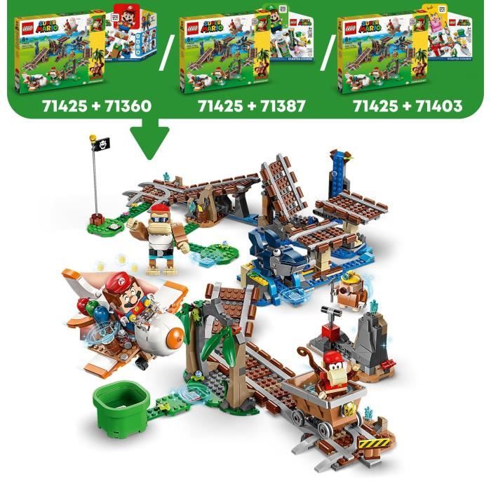 71425 Ensemble d extension course de chariot de mine de diddy kong Super Mario¿ - vue 4