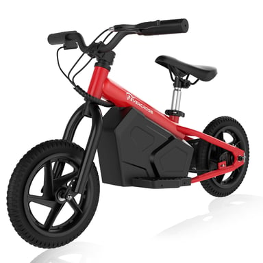 EVERCROSS TECH EV06M Moto Électrique Enfants 3-6 ans, 4Ah 100W 15KM/H 2 Modes de Vitesse, Pneu 12'', Cadeau Rouge