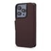 Étui Folio pour iPhone 14 Plus en Cuir avec Porte-cartes Intégré Marron