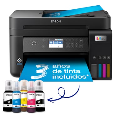 Impresora Multifunción 3 en 1 - EPSON - Ecotank ET-3850 - Inyección de tinta - A4 - Color - Wi-Fi - C11CJ61402