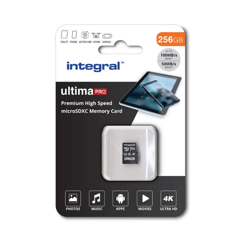 Integral INMSDX256G 10090V30 mémoire flash MicroSD UHS I Neuf - vue 1