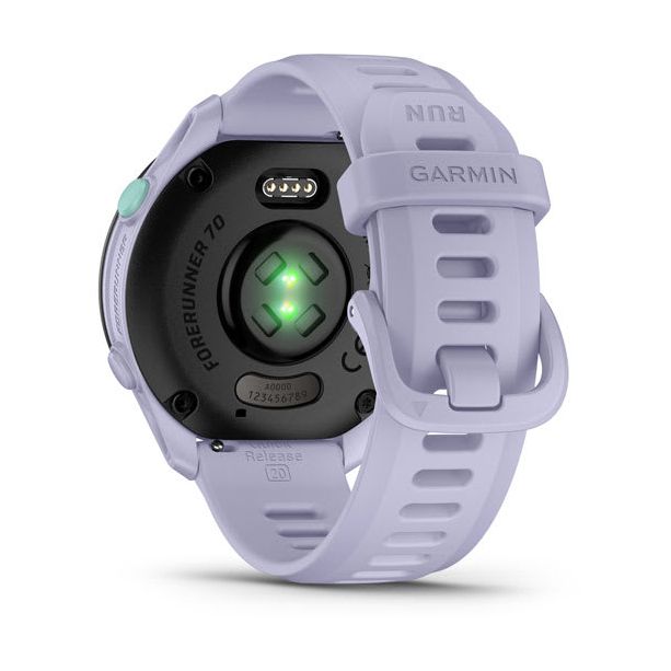 Garmin Forerunner 70 Montre connectée GPS AMOLED 1,2  Cool Lavender Noir capteur fréquence cardiaque et SpO2 - Neuf