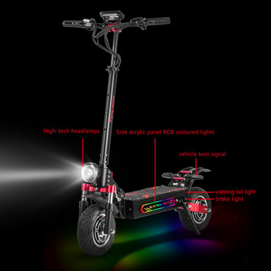 Trottinette électrique adulte Boyueda Q7 Pro Max 3200W 10'' 52V28AH NFC activé, contrôle par application