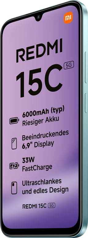 Redmi 15C (5G) 128 Go, Vert - Neuf