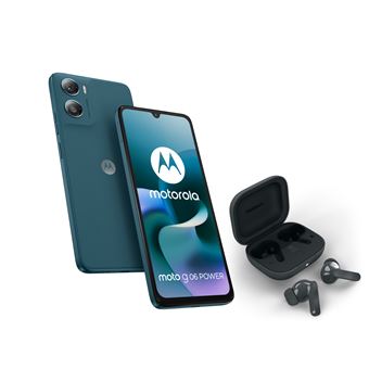 Motorola Moto G06 Power 4/256 Go Tapestry Blue 6,88  120 Hz Android 15 double nano SIM + Motorola Buds Bass Dark shadow - Neuf