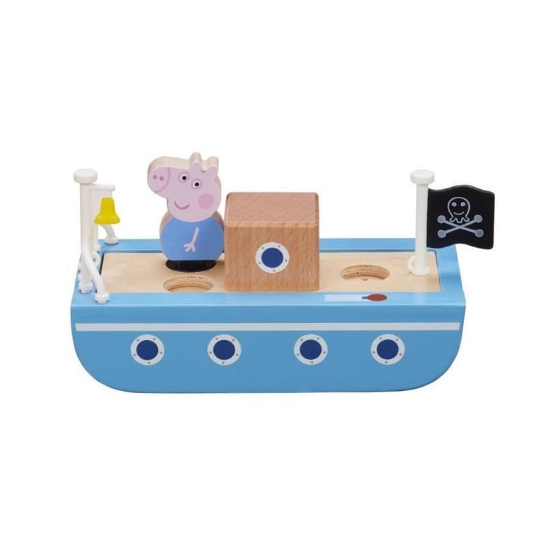 Classic Peppa Pig Bateau En Bois Avec 1 Personnage - vue 7