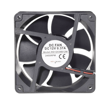 Ventilatore TRU Components rd12038b12h 193 m³/h nero