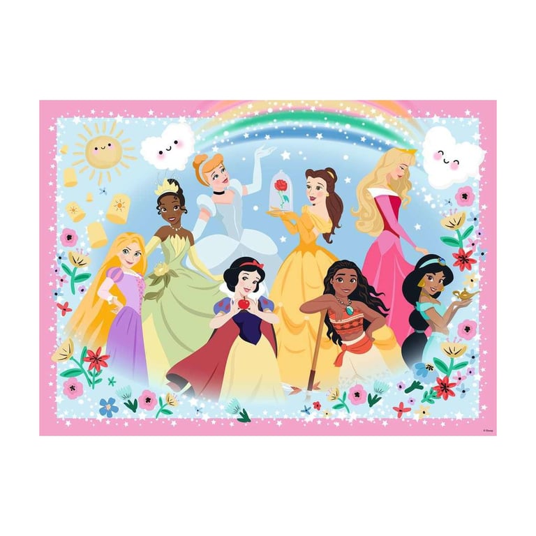 Puzzle 100 pièces : Collection Paillettes : Princesses Disney : Fortes belles et courageuses Ravensburger France - vue 3