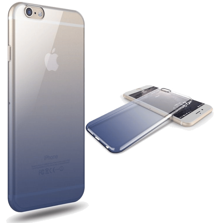 Coque Silicone Dégradé IPHONE 7 Bi-color Souple Gel Protection APPLE (NOIR)