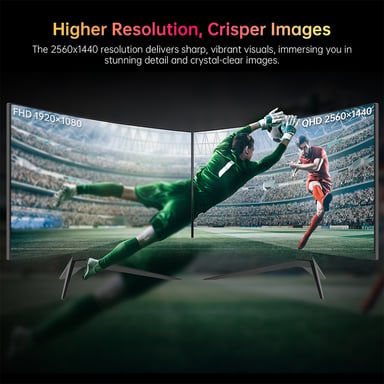 KTC H27S17 Moniteur de jeu 27 pouces 2560x1440 QHD 180Hz incurvé 1500R, Réponse de 1 ms, HDR10, Compatible FreeSync/G-Sync, USB 2.0, HDMI 2.0 et DP 1.4