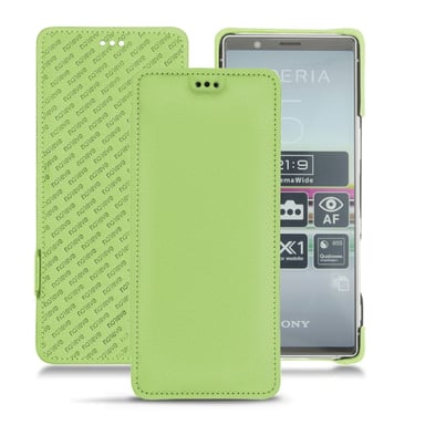 Housse cuir Sony Xperia 5 -  - Vert - Simili cuir
