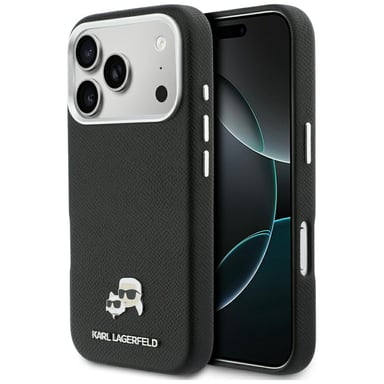 Étui Karl Lagerfeld Karl&Choupette avec broches pour iPhone 17 Pro Max, noir