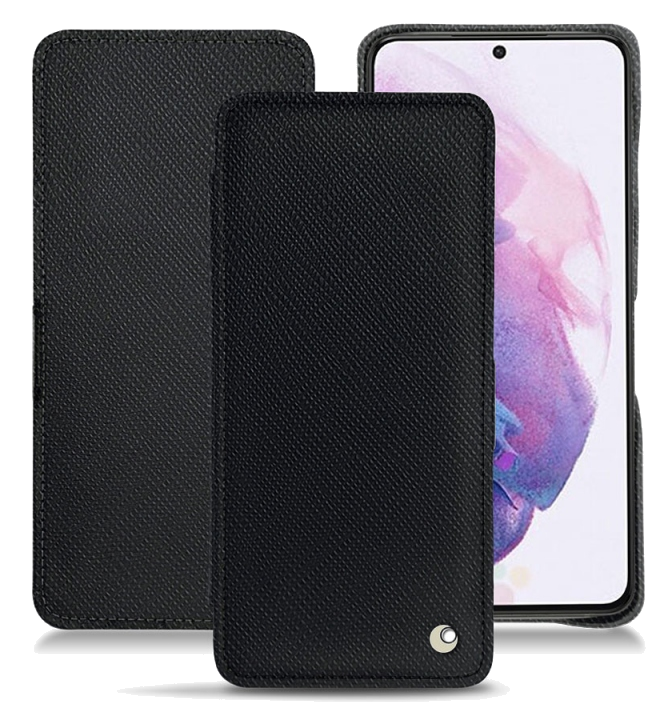 Housse cuir Samsung Galaxy S21 - Rabat horizontalNoir