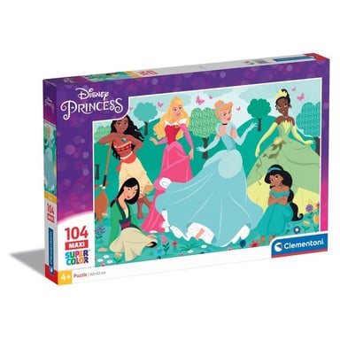 Clementoni Supercolor Disney Princess Puzzle 104 pz Cartoni - Neuf