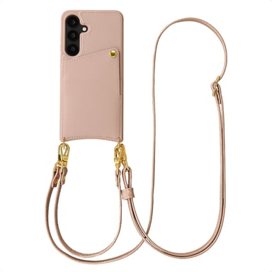 Selencia Coque de télephone Nova avec cordon et porte-cartes pour Samsung Galaxy S25 / S24 - Dusty Rose