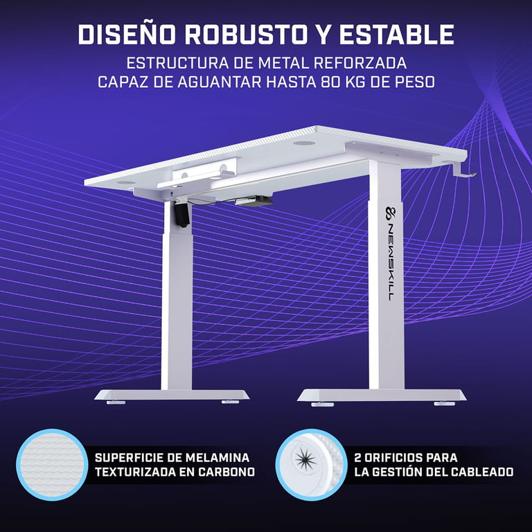 Newskill Belenor PRO Table de jeu réglable en hauteur 120x60cm - vue 4