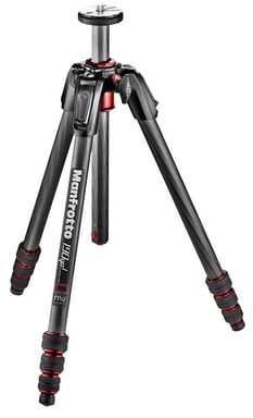 Manfrotto MT190GOA4 tripode Digitales / cámaras de película 3 pata(s) Negro, Rojo