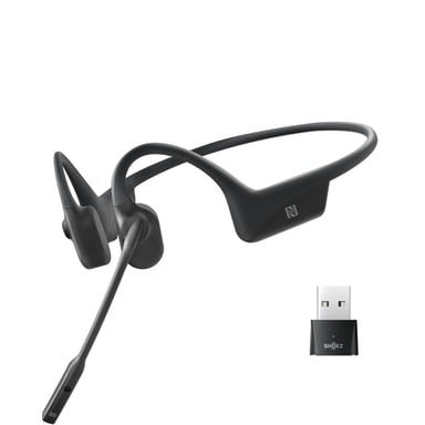SHOKZ OpenComm UC Casque Sans fil Crochets auriculaires Bureau/Centre d'appels Bluetooth Noir