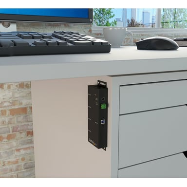 StarTech.com Hub USB 3.0 4 Ports - 5Gbps - Hub USB-A Industriel en Métal - Hub de Données USB Montable au Mur ou sur le Bureau - Hub d'Extension USB Conforme TAA