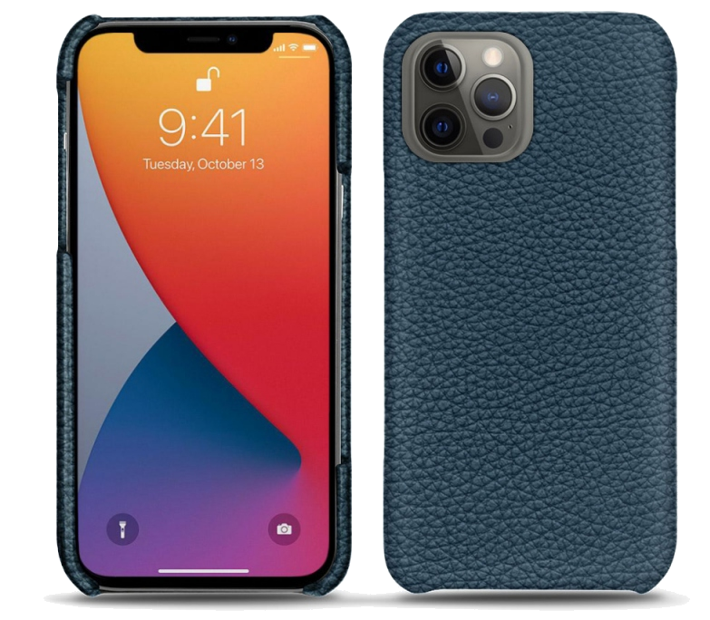 Coque cuir Apple iPhone 13 Pro Max - Coque arrièreBleu