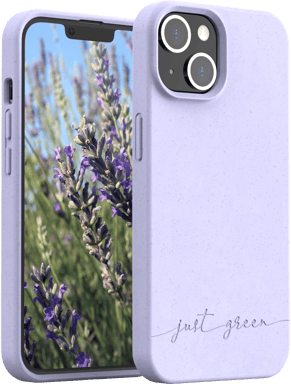 Coque pour iPhone 14 Natura Eco-conçue Lavande Just Green