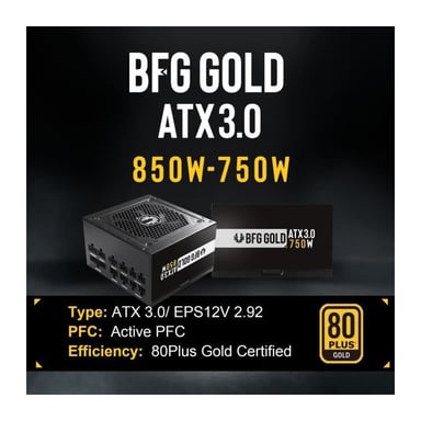 BITFENIX BFG GOLD 850W (80+ Gold) ATX 3.0 - Fuente de alimentación PC - 850W