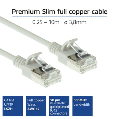 ACT DC7001 cable de red Gris 1 m Cat6a U/FTP (STP)