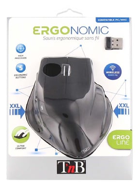 Ratón inalámbrico para diestros T'nB Ergo (negro)