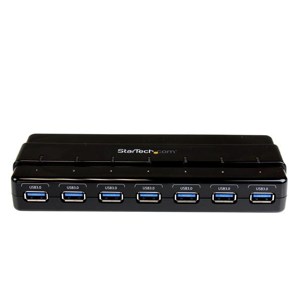 StarTech.com Hub SuperSpeed USB 3.0 avec 7 ports - Concentrateur USB 3.0 avec adaptateur d'alimentation (ST7300USB3B)