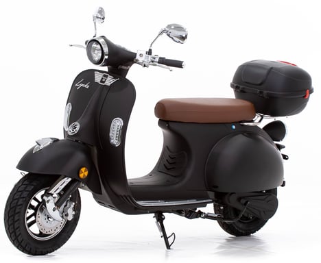 Retro50 - Scooter électrique 50cc - moteur 2900 W - batterie 72V 27Ah, noir mat