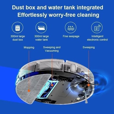 Aspirateur robot LIECTROUX G7 4-en-1 navigation laser aspiration 4000 Pa puissance 1000 W lavage serpillière et collecte automatique Noir
